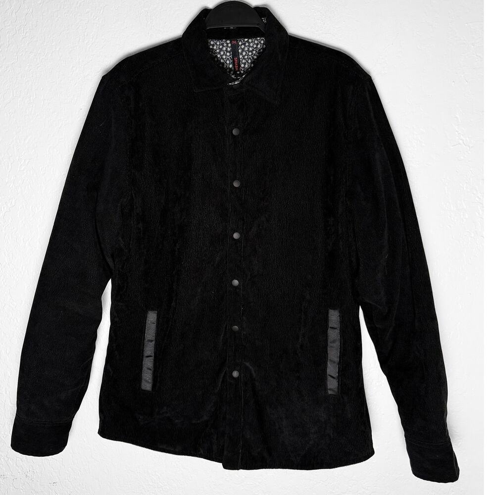 Smash Men's Snap Button Front Corduroy Jacket Shacket‎ Pockets Streetwear Casual